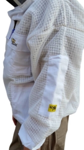 3 layer mesh ventilated beekeeping jacket with fencing veil